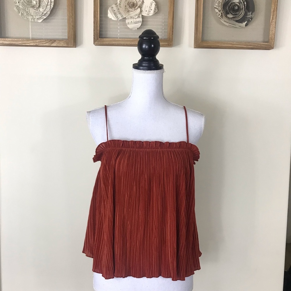 Madewell pleated flowey‎ top nwt